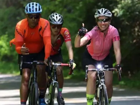 Pack of cyclists